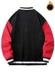 Life Is Palm Print Men's Casual Baseball Jacket