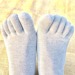 Breathable Moisture Wicking Five Finger Socks Comfortable Solid Short Socks
