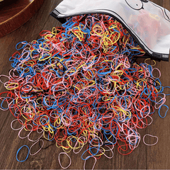 1000 2000pcs Mini Nylon Colorful Hair Ties Elastic Hair Accessories Set