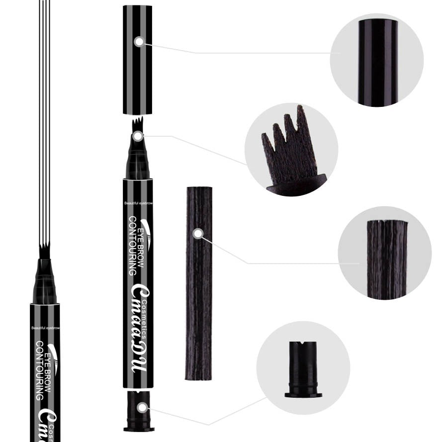 CmaaDu 4 Fork Eyebrow Pencil Waterproof Makeup