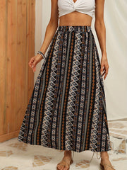 Tribal Print High Waist Maxi Skirt for Women