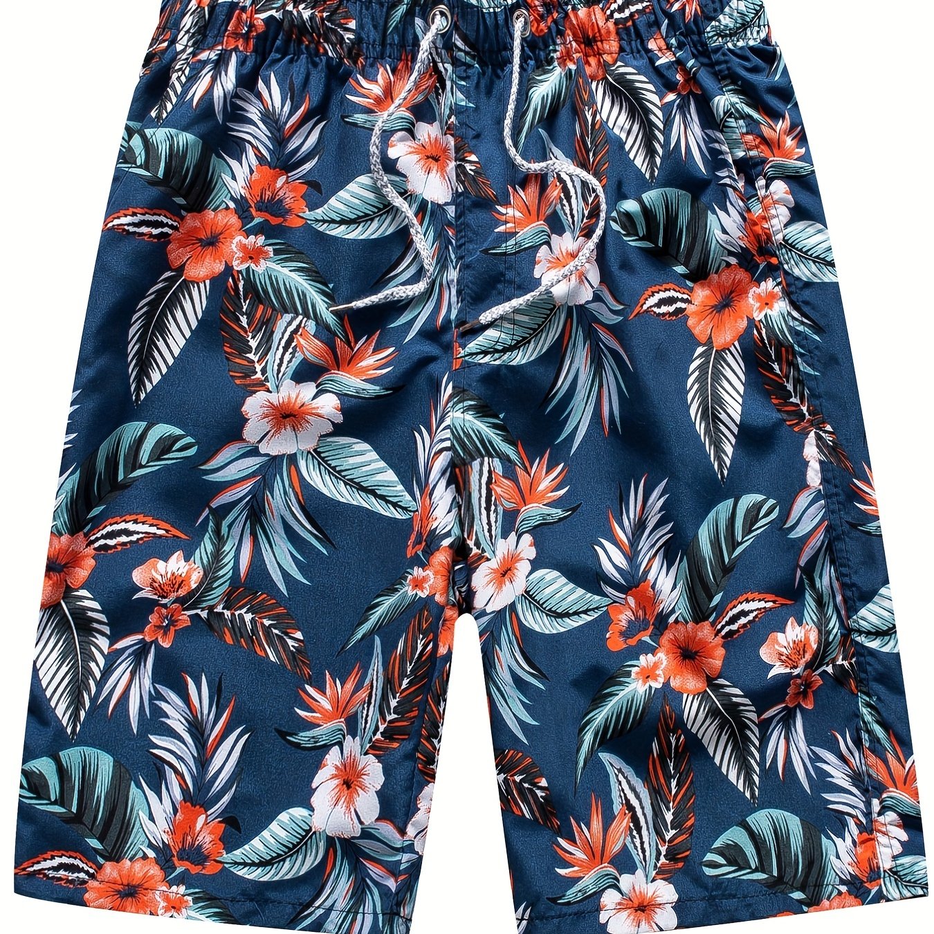 Quick Dry Floral Print Swim Trunks for Men