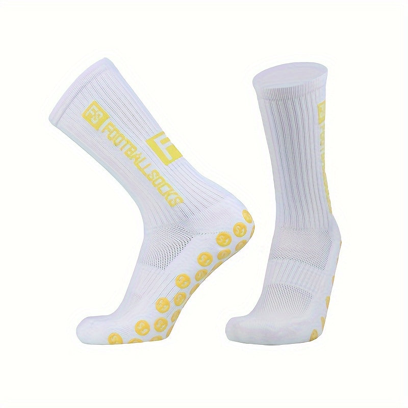 Non slip Football Socks With Grip Pads Breathable Wear resistant Soccer Socks