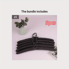 5pcs Satin Padded Clothes Hanger Silk Wrapped Coat Rack