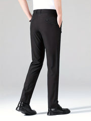 Men's Slim Fit Suit Trousers with Pockets