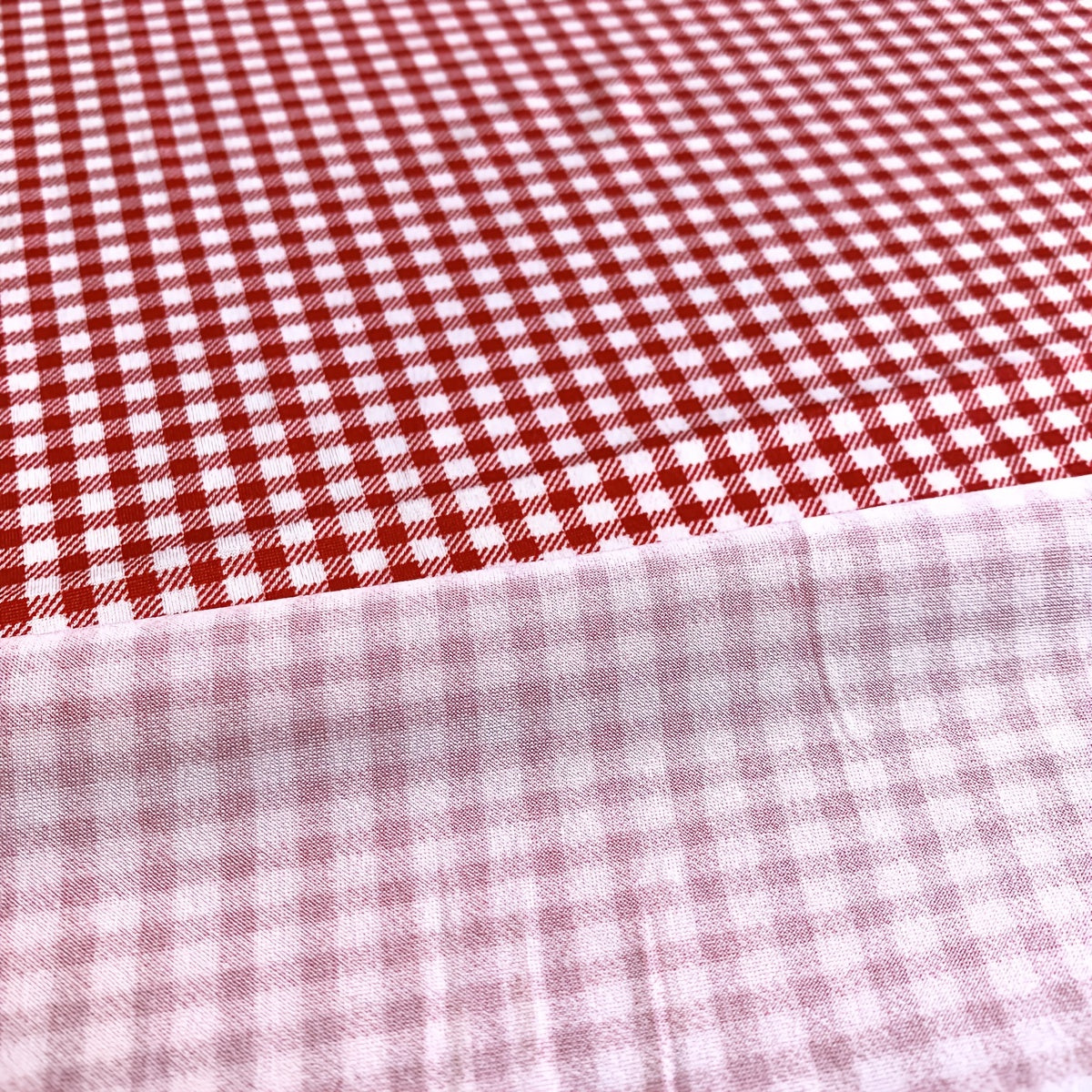 Christmas Style Small Grids Stretchy Fabric - 1 Yard Length