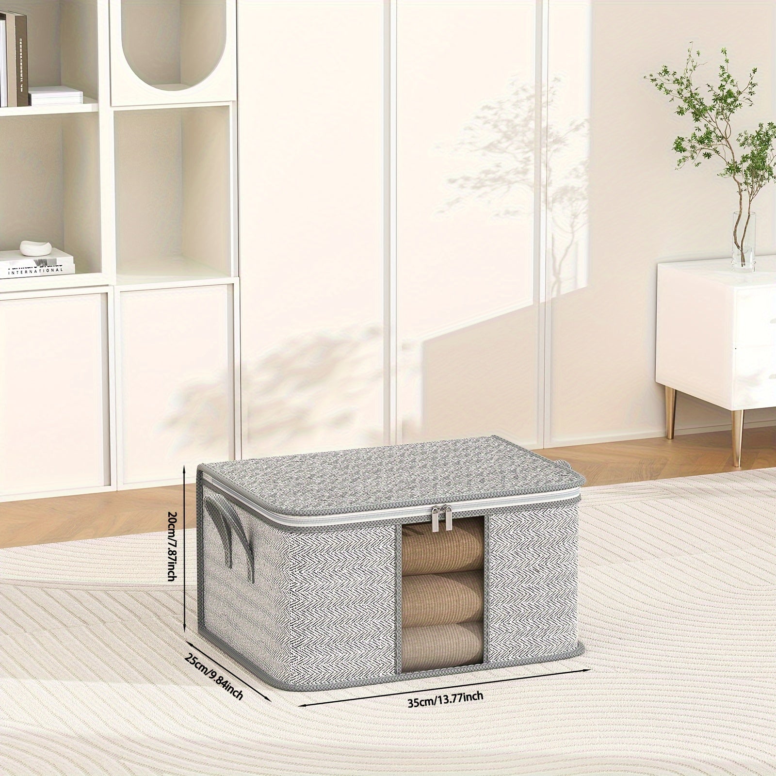 Portable Clothes Storage Bag with Window - Space Saving Organizer