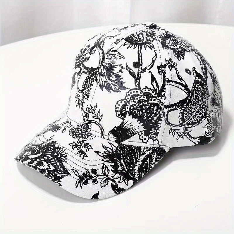 Cotton Baseball Cap Print Duck Tongue Cap Unisex Outdoor Sun Hat