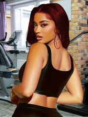 Faux Leather Sports Tank Top Women's Activewear
