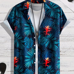 Tropical Plant Pattern Men's Hawaiian Shirt