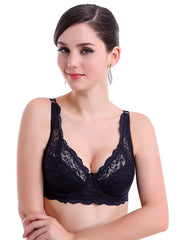 Floral Lace Push Up Bras Bow Tie Intimates Women's Lingerie