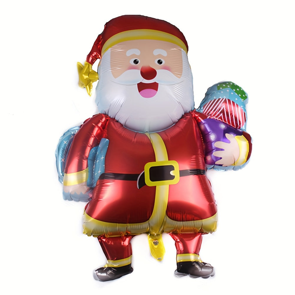 2pcs Christmas Aluminum Foil Balloons - Snowman Santa Claus Xmas Party Decor