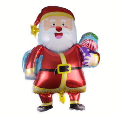 2pcs Christmas Aluminum Foil Balloons - Snowman Santa Claus Xmas Party Decor
