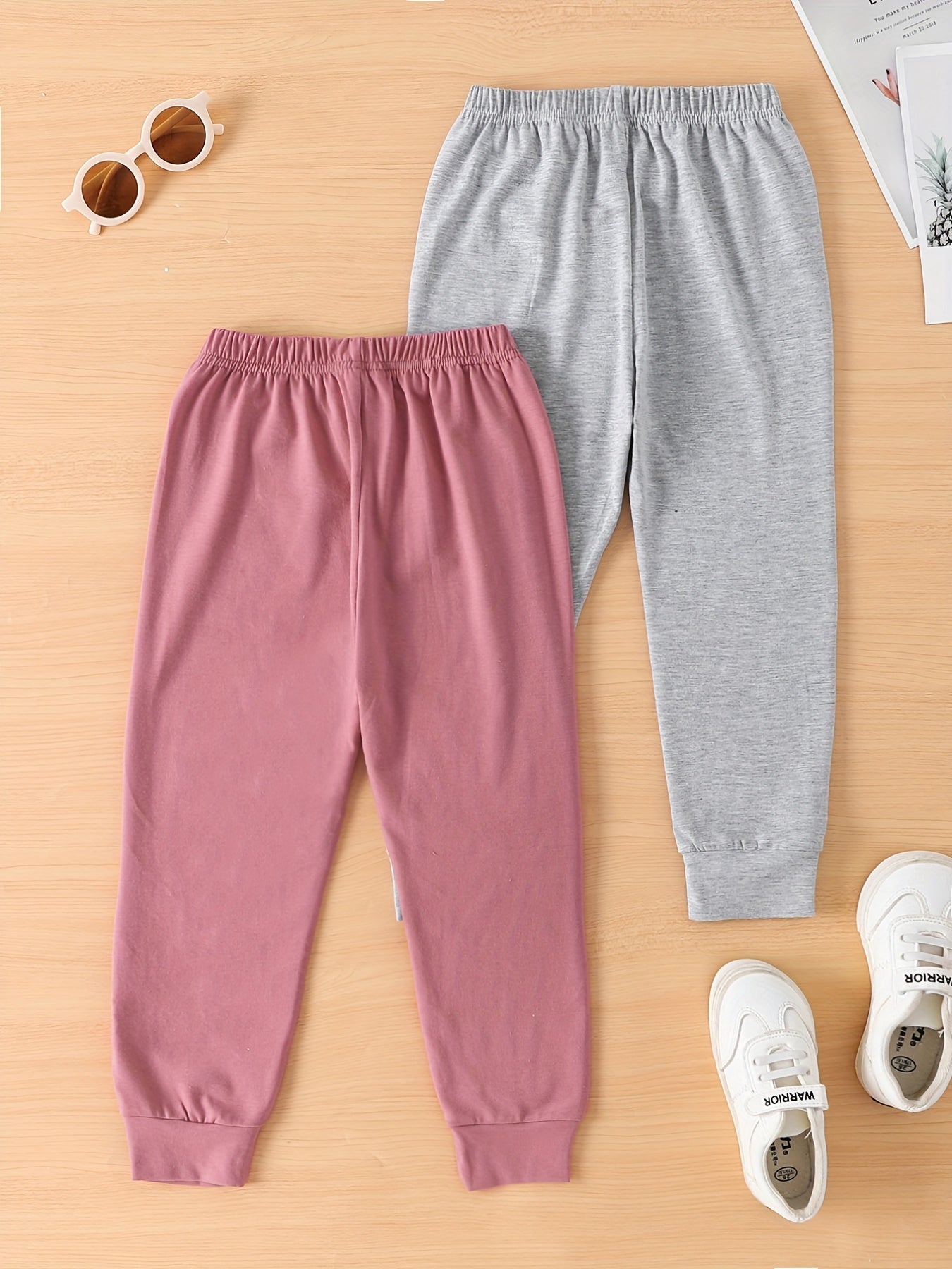 Toddler Girl's 3pcs Basic Joggers Sweatpants