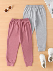 Toddler Girl's 3pcs Basic Joggers Sweatpants