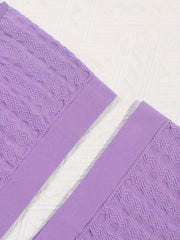 Solid Textured Bra & Panties Set Full Coverage Lingerie Women Underwear
