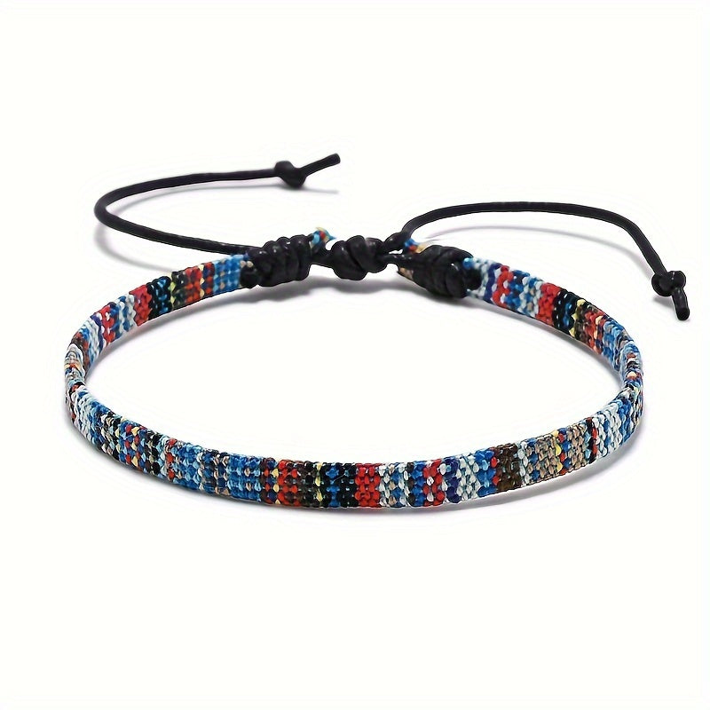 Adjustable Boho Style Braided Bracelet Outdoor Sports Wristband