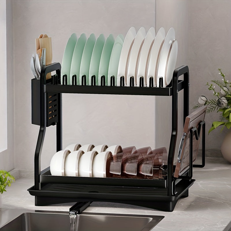 Kitchen Dish Storage And Draining Rack Large Capacity Tableware Water Filter Sto