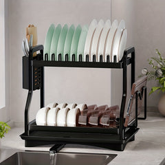 Kitchen Dish Storage And Draining Rack Large Capacity Tableware Water Filter Sto