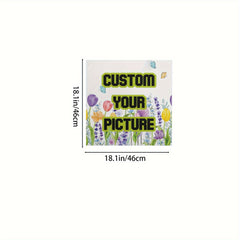Personalized Square Silk Scarf - Custom Patterns or Photos