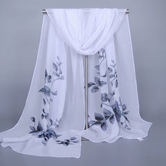 Print Silk Scarf Lightweight Neck Scarfs Vintage Hair Wrap