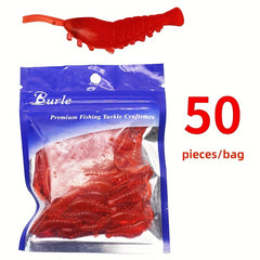 50pcs Bionic Soft Shrimp Boat Fishing Lure Tackle