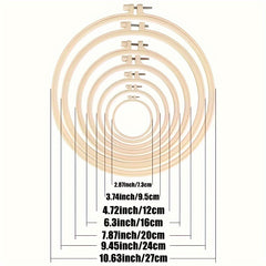 Embroidery Hoop Set Plastic Circle Cross Stitch 7-29cm to 27.0cm
