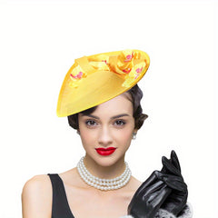 Vintage Fascinator Hat With Flower Church Derby Wedding Hat