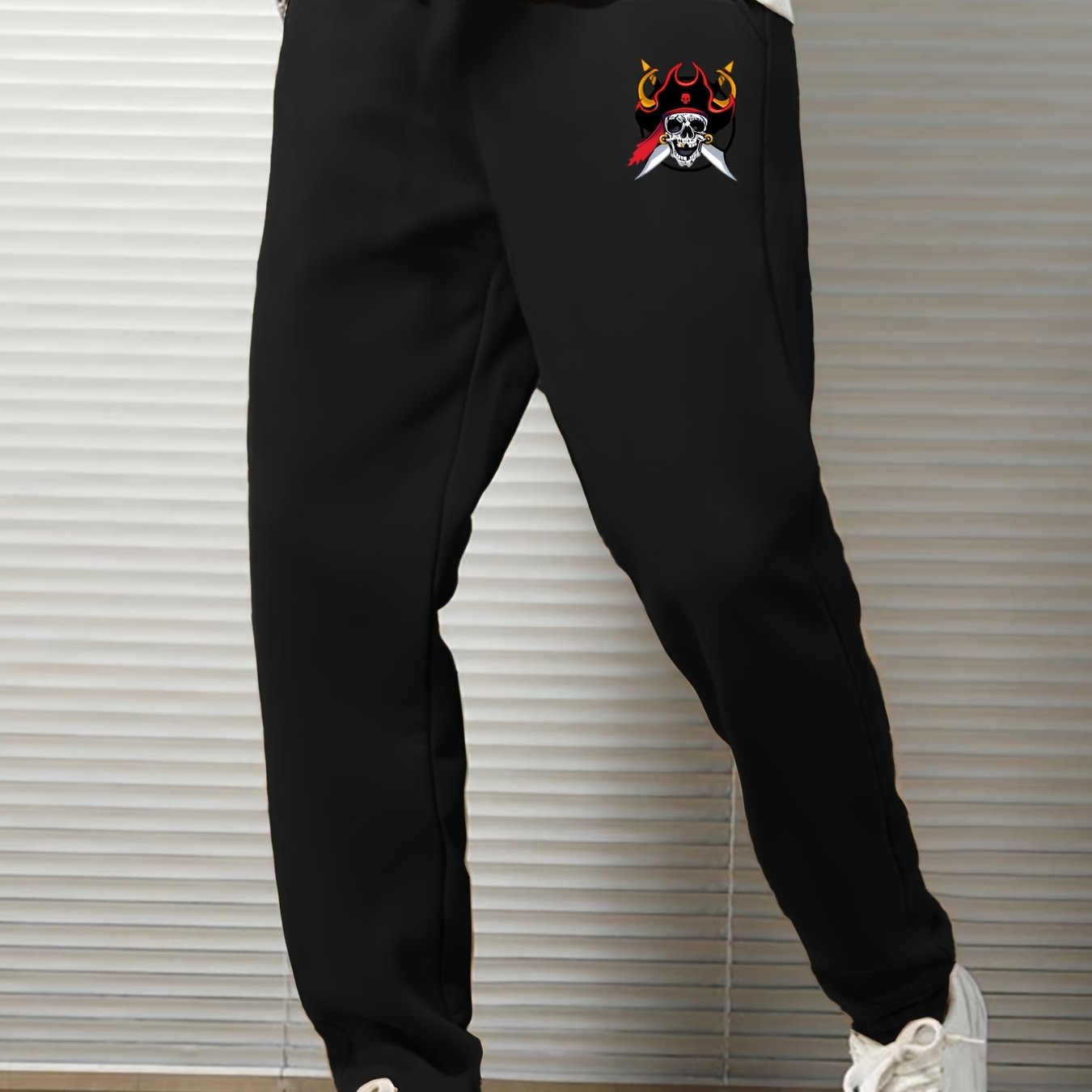Skull Graphic Print Men's Sweatpants