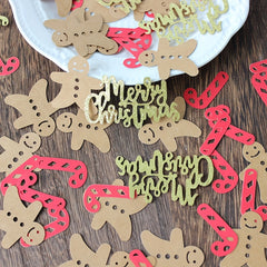 100pcs Golden Glitter Merry Christmas Confetti
