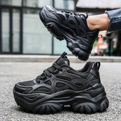 Mesh Breathable Running Sneakers Thick Bottom Shoes Women's Footwear