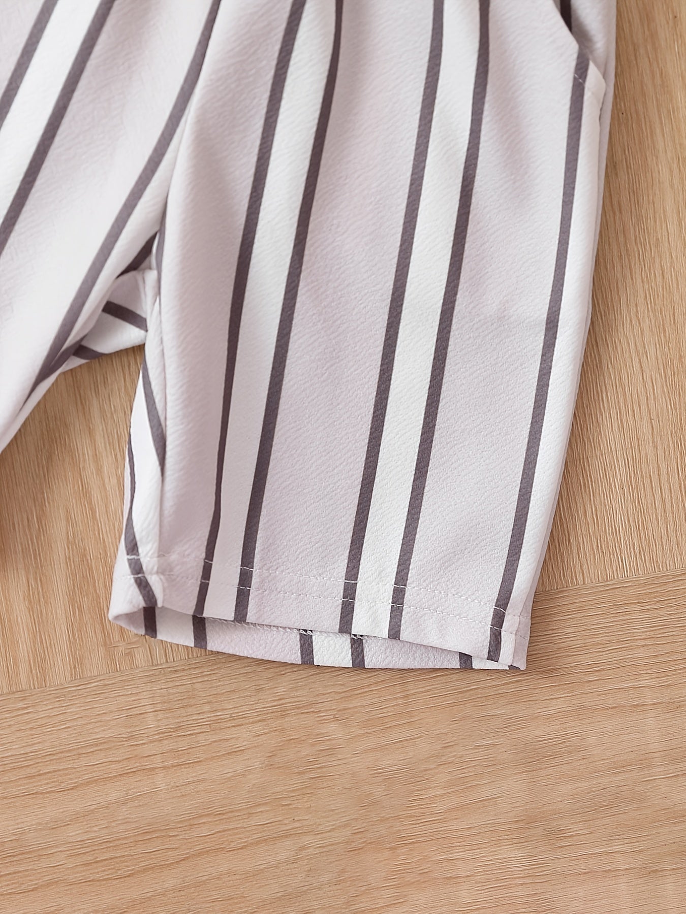 Boy's 2pcs Sweatshirt & Shorts Set Stripe Pattern KIDS Summer Outfits