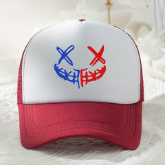 Hip Hop Cartoon Trucker Hat Block Face Printed Baseball Cap