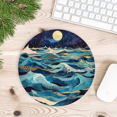 Moonlit Ocean Mouse Pad Non Slip Rubber Base Mousepad