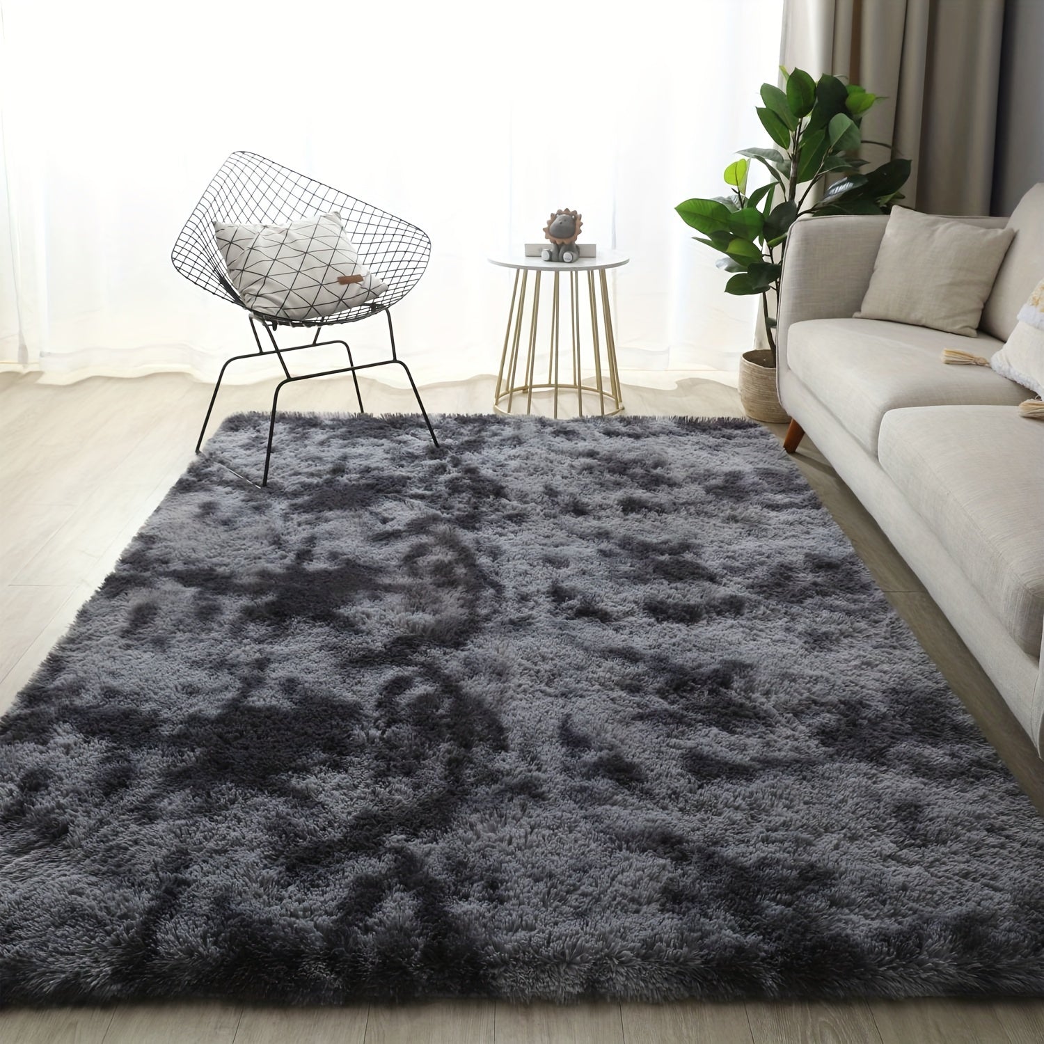 Fluffy Area Rug Soft Shaggy Carpet Non-slip Bottom