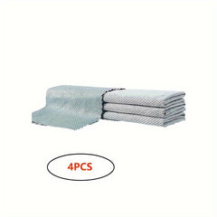 Microfiber Glass Cleaning Cloth Fish Scale Design Stainless Steel Wipes