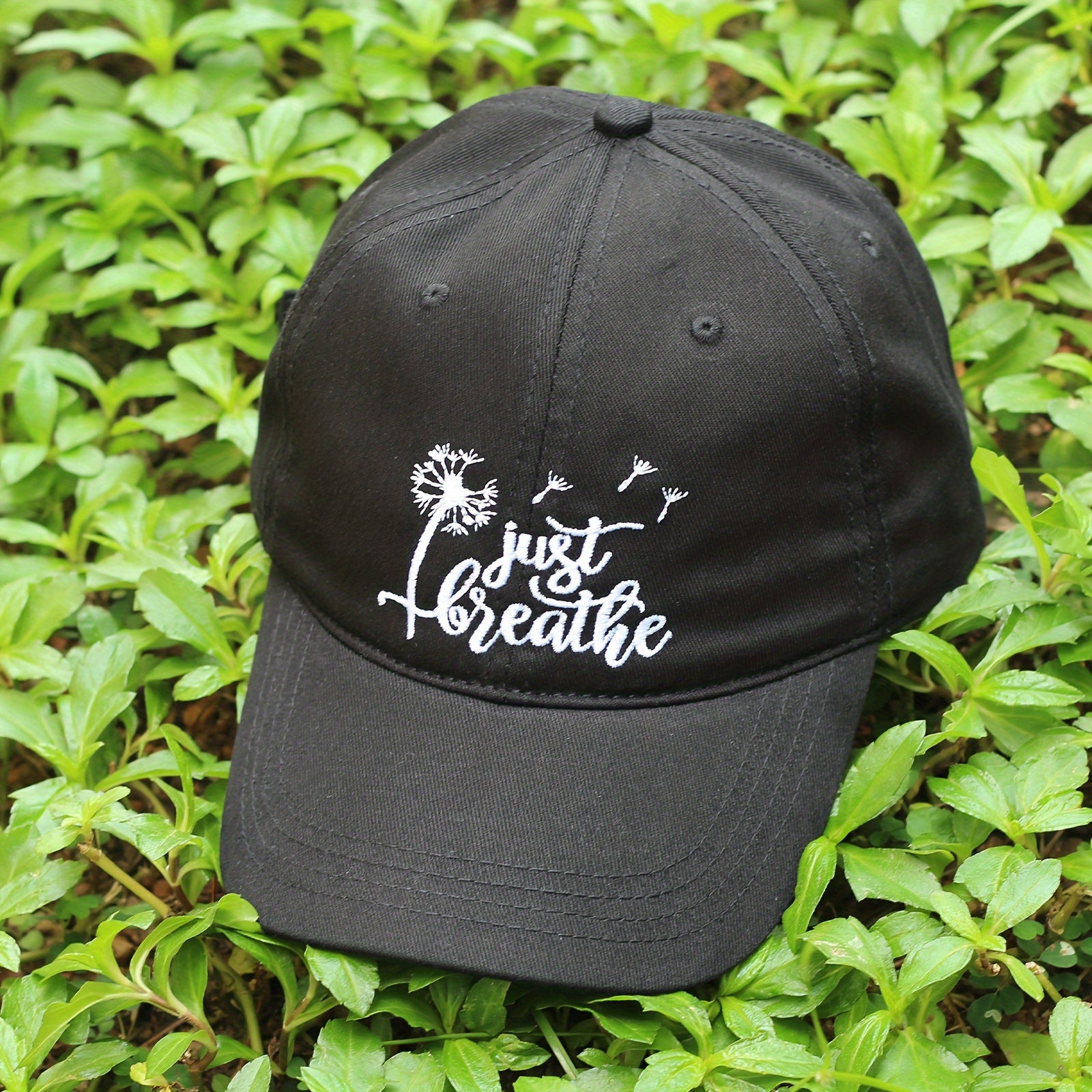 Just Breathe Embroidered Casual Baseball Cap Soft Outdoors Hat
