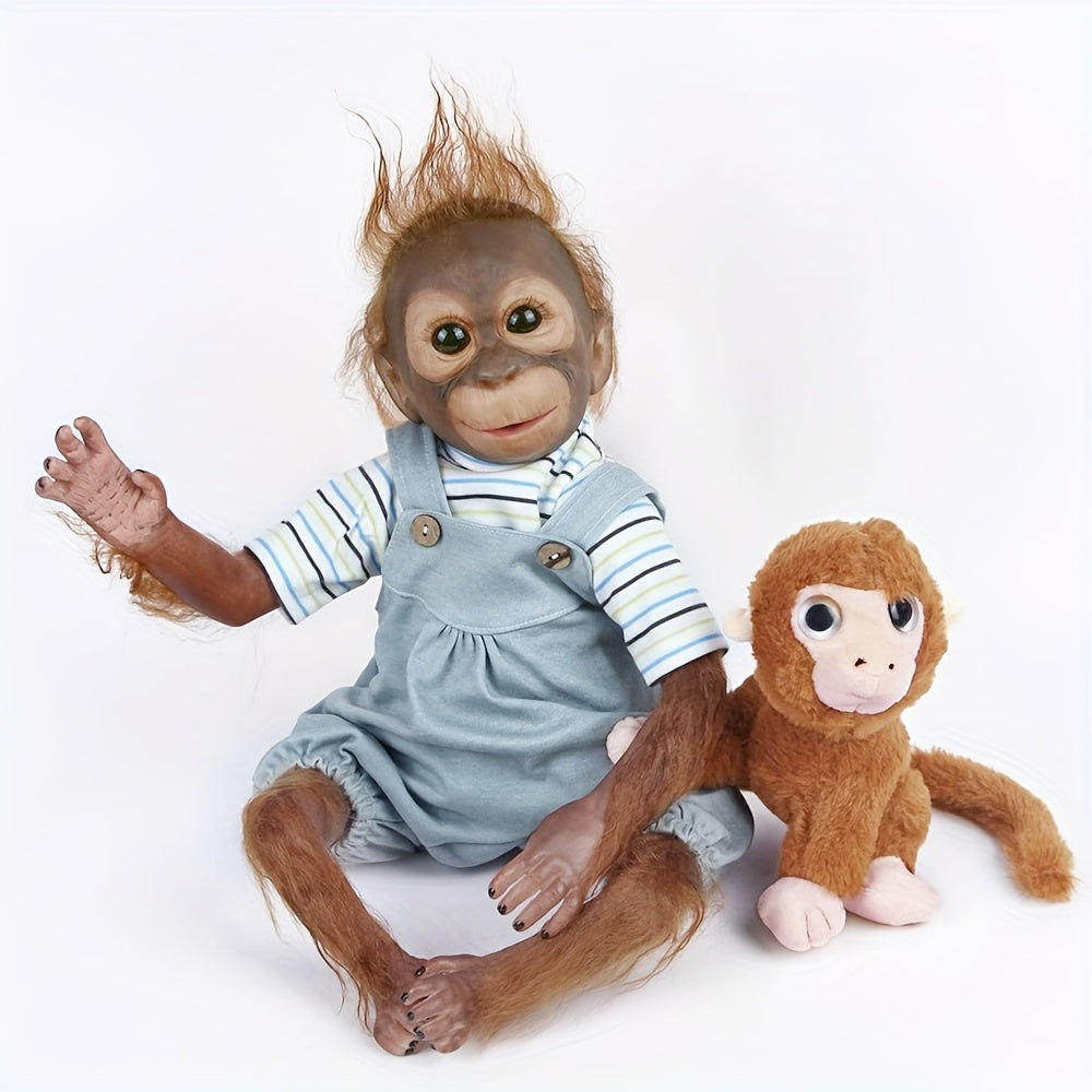 22" Reborn Monkey Soft Silicone Vinyl Doll Lifelike Real Newborn Toy