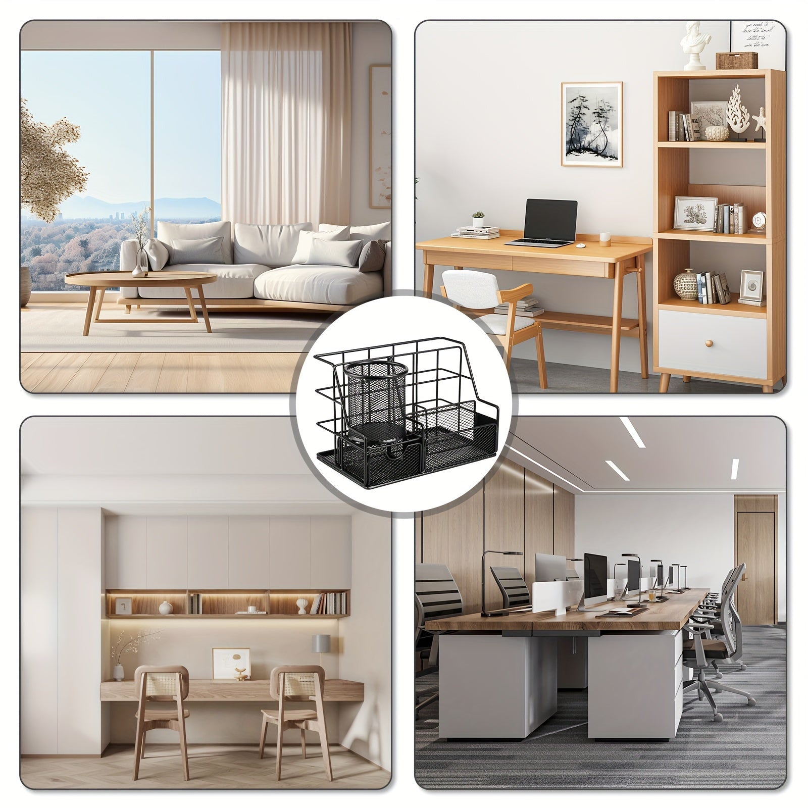 Tabletop Storage Rack w/ Drawer & 5 Letter Sorting Rack