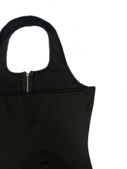 Sexy Zipper Halter Top Slim Fit Summer Sleeveless