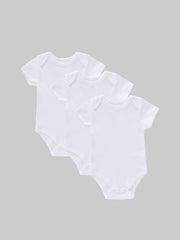 3pcs Newborn Short Sleeve Romper Cotton Bodysuit for Baby Boys Girls