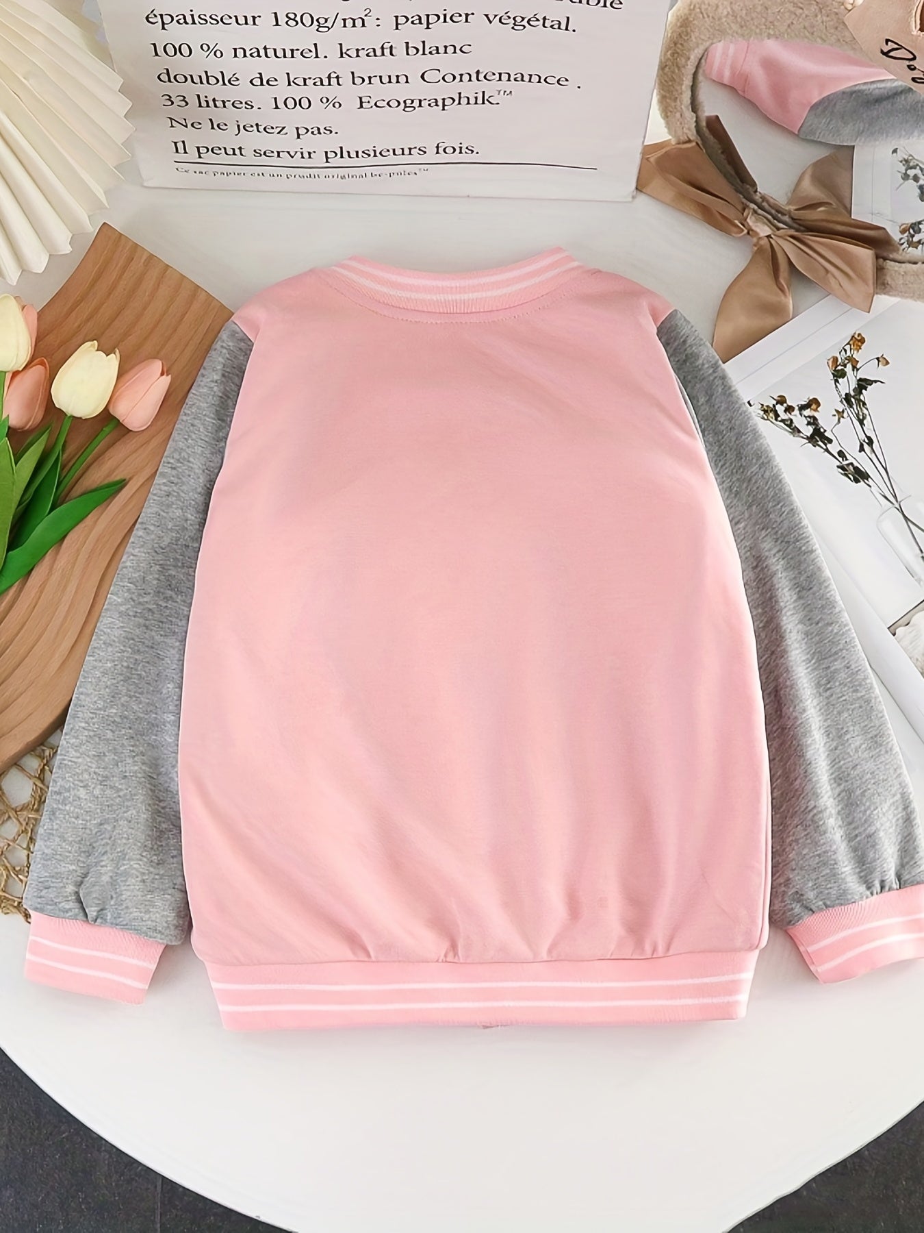 Star Girl's Soft Cotton Varsity Jacket Block School Baseball Jackets