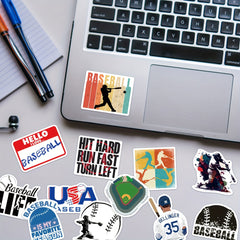 52pcs Baseball Stickers Mobile Phone Case Notebook Water Cup Decoration
