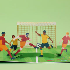 3D Football Birthday Greeting Card Paper Carving Birthday Blessing