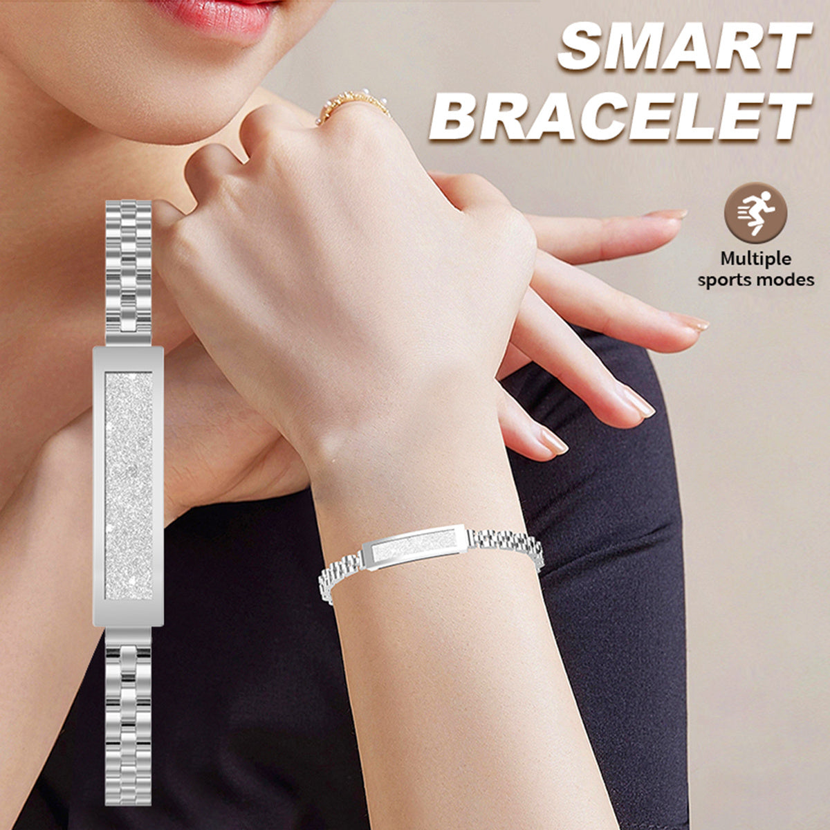 LIGE Smart Bracelet Square Watch Step Counting Alarm Clock Remote Camera