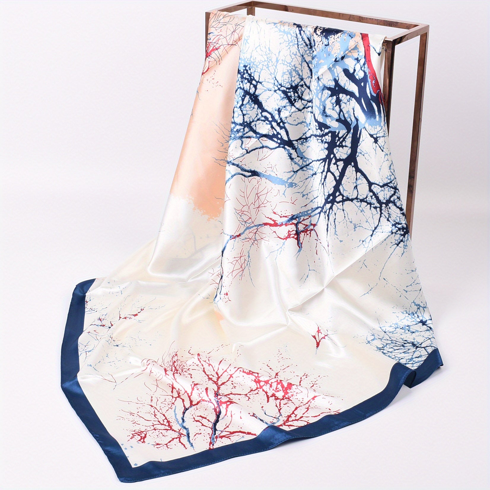 Vintage Tree Print Scarf Tie Dye Bandana Head Wrap