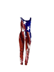 Dual Pockets Jumpsuit Sleeveless Crew Neck