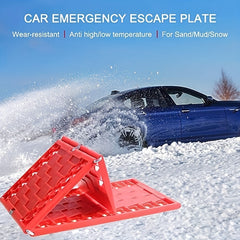 2pcs Foldable Auto Traction Mat Tire Grip Aid Car Escape Emergency Off Road