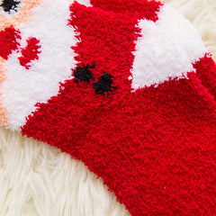3 Pairs Christmas Print Socks Warm & Cozy Women's Stockings & Hosiery