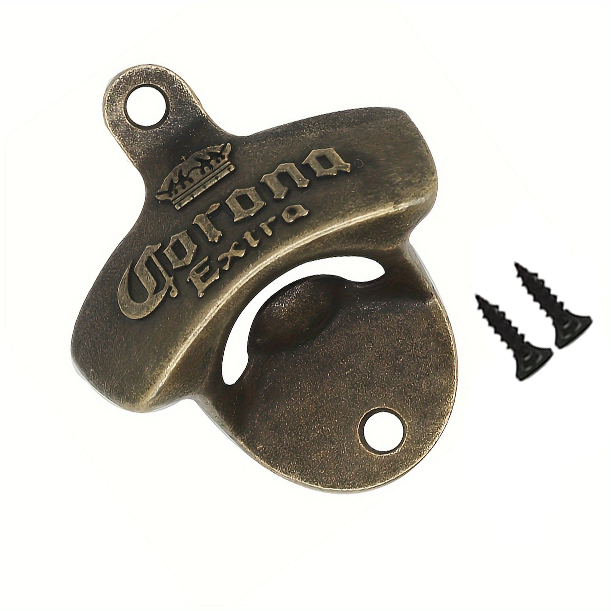 Vintage Beer Bottle Opener Wall Mount Antique Metal Hardware with Mount Screws